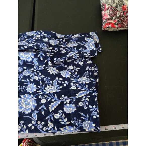 Talbots Womens Blue Floral Long Sleeve Sweater Size Large Preppy Fall Boho Knit - Picture 6 of 7